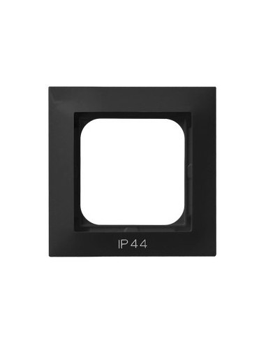Ramka pojedyncza do łączników IP-44 CZARNY METALIK IMPRESJA