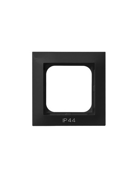 Ramka pojedyncza do łączników IP-44 CZARNY METALIK IMPRESJA