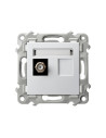 Gniazdo antenowe typu F pojedyncze BIAŁY SZAFIR