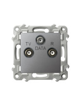 Gniazdo RTV-DATA SZARY MAT SZAFIR