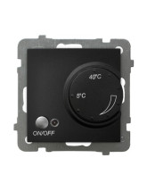 Regulator temperatury z czujnikiem podpodłogowym CZARNY METALIK AS