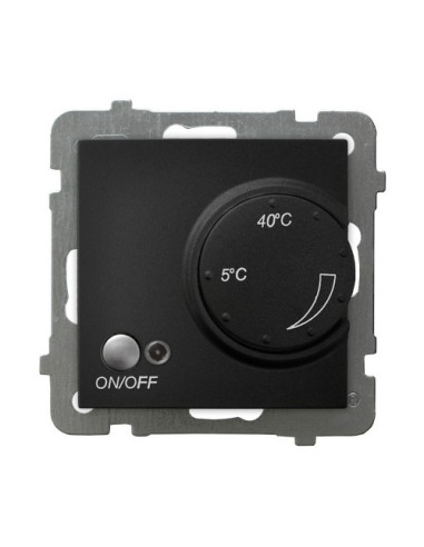 Regulator temperatury z czujnikiem podpodłogowym CZARNY METALIK AS