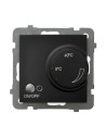 Regulator temperatury z czujnikiem podpodłogowym CZARNY METALIK AS