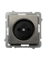 Gniazdo pojedyncze STAL INOX SONATA STAL INOX