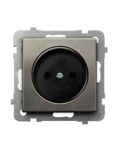 Gniazdo pojedyncze STAL INOX SONATA STAL INOX
