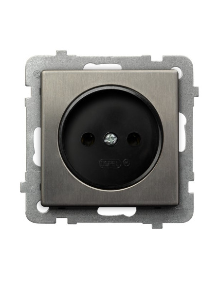 Gniazdo pojedyncze STAL INOX SONATA STAL INOX