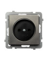 Gniazdo pojedyncze STAL INOX SONATA STAL INOX