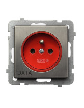 Gniazdo pojedyncze z uziemieniem DATA STAL INOX SONATA STAL INOX