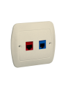 Gniazdo telefoniczne RJ12 + komputerowe RJ45, kategoria 5 dla RJ45. Montaż do puszki na wkręty beż KONTAKT SIMON A5T/12
