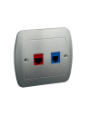 Gniazdo telefoniczne RJ12 + komputerowe RJ45, kategoria 5 dla RJ45. Montaż do puszki na wkręty aluminiowy KONTAKT SIMON A5T/26