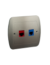 Gniazdo telefoniczne RJ12 + komputerowe RJ45, kategoria 5 dla RJ45. Montaż do puszki na wkręty satynowy KONTAKT SIMON A5T/29