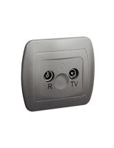 Gniazdo antenowe R-TV końcowe separowane aluminiowy KONTAKT SIMON AAK/26