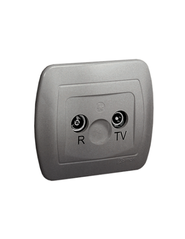Gniazdo antenowe R-TV końcowe separowane aluminiowy KONTAKT SIMON AAK/26