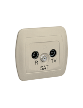Gniazdo antenowe R-TV-SAT końcowe. Może być użyte jako gniazdo zakończeniowe do gniazd przelotowych R-TV-SAT beż KONTAKT SIMON A