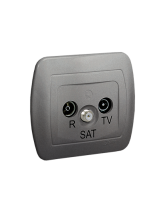 Gniazdo antenowe R-TV-SAT przelotowe aluminiowy KONTAKT SIMON AASP/26
