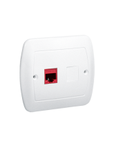 Gniazdo komputerowe RJ45 pojedyncze, kategoria 5e. Montaż do puszki na wkręty biały KONTAKT SIMON AF51/11