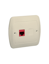 Gniazdo komputerowe RJ45 pojedyncze, kategoria 5e. Montaż do puszki na wkręty beż KONTAKT SIMON AF51/12