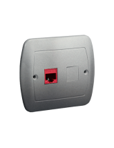 Gniazdo komputerowe RJ45 pojedyncze, kategoria 5e. Montaż do puszki na wkręty aluminiowy KONTAKT SIMON AF51/26