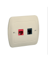 Gniazdo komputerowe RJ45 kategoria 5e + gniazdo telefoniczne RJ11. Montaż do puszki na wkręty beż KONTAKT SIMON AF5T/12
