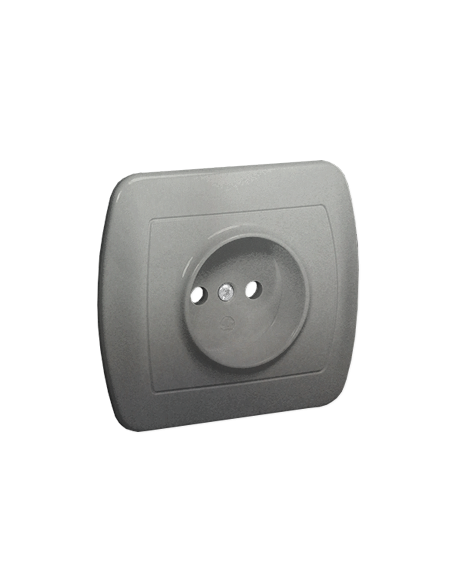 Gniazdo wtyczkowe bez uziemienia, 16A, 250V~, zaciski śrubowe aluminiowy KONTAKT SIMON AG1E/26
