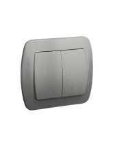 Łącznik świecznikowy z podświetleniem 10AX, 250V~, zaciski śrubowe aluminiowy KONTAKT SIMON AW5L/26