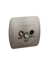 Gniazdo antenowe SAT-SAT-RTV końcowe satynowy KONTAKT SIMON AZAR+SAT3.1-P2/29