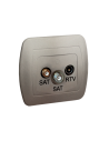 Gniazdo antenowe SAT-SAT-RTV końcowe satynowy KONTAKT SIMON AZAR+SAT3.1-P2/29