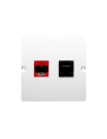 Gniazdo komputerowe RJ45 kat.5e + telefoniczne RJ12 (moduł). Montaż gniazda na wkręty do puszki biały KONTAKT SIMON BM5T.02/11