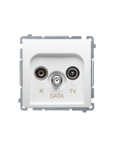 Gniazdo antenowe R-TV-DATA (moduł). 1x wejście: 5–862 MHz biały KONTAKT SIMON BMAD.01/11