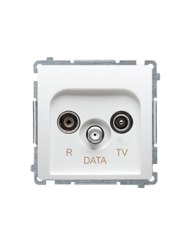 Gniazdo antenowe R-TV-DATA (moduł). 1x wejście: 5–862 MHz biały KONTAKT SIMON BMAD.01/11