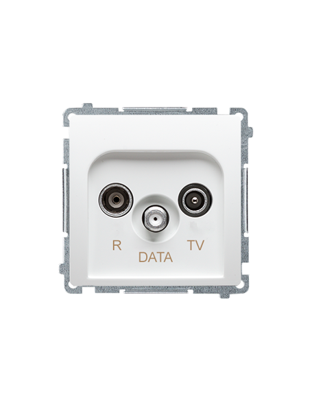 Gniazdo antenowe R-TV-DATA (moduł). 1x wejście: 5–862 MHz biały KONTAKT SIMON BMAD.01/11