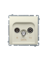 Gniazdo antenowe R-TV-DATA (moduł). 1x wejście: 5–862 MHz beż KONTAKT SIMON BMAD.01/12