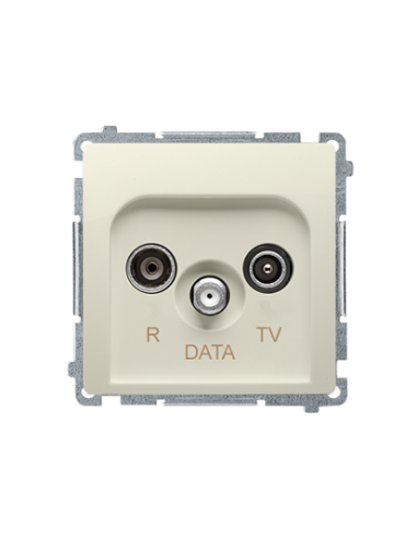 Gniazdo antenowe R-TV-DATA (moduł). 1x wejście: 5–862 MHz beż KONTAKT SIMON BMAD.01/12