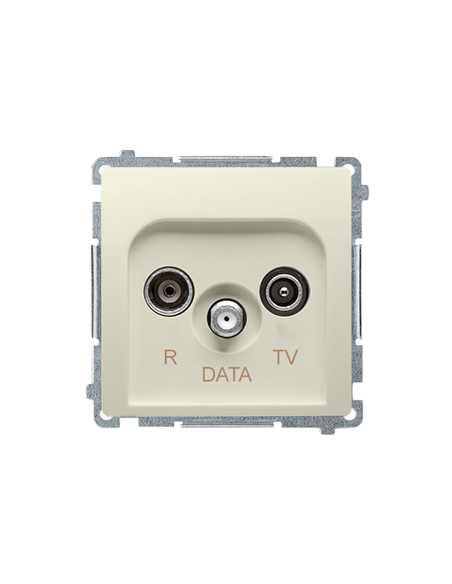 Gniazdo antenowe R-TV-DATA (moduł). 1x wejście: 5–862 MHz beż KONTAKT SIMON BMAD.01/12