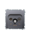 Gniazdo antenowe R-TV-DATA (moduł). 1x wejście: 5–862 MHz stal inox KONTAKT SIMON BMAD.01/21