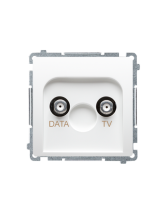 Gniazdo antenowe TV-DATA (moduł) 1x wejście: 5–1000 MHz biały KONTAKT SIMON BMAD1.01/11