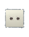 Gniazdo antenowe typu "F" podwójne (moduł) beż KONTAKT SIMON BMAF2.01/12