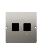Gniazdo komputerowe RJ45 podwójne kategoria 5e (moduł). Montaż gniazda na wkręty do puszki satynowy KONTAKT SIMON BMF52.02/29