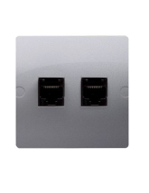 Gniazdo komputerowe RJ45 podwójne kategoria 5e (moduł). Montaż gniazda na wkręty do puszki srebrny mat KONTAKT SIMON BMF52.02/43