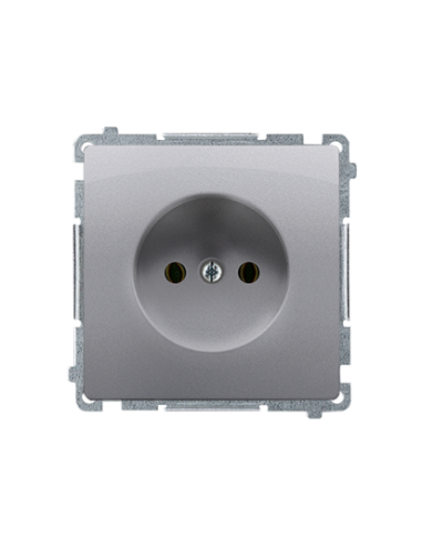 Gniazdo wtyczkowe bez uziemienia (moduł) 16A, 250V~, zaciski śrubowe stal inox KONTAKT SIMON BMG1.01/21