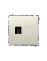 Gniazdo HDMI pojedyncze (moduł) beż KONTAKT SIMON BMGHDMI.01/12