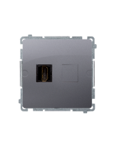 Gniazdo HDMI pojedyncze (moduł) stal inox KONTAKT SIMON BMGHDMI.01/21