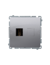 Gniazdo HDMI pojedyncze (moduł) srebrny mat KONTAKT SIMON BMGHDMI.01/43