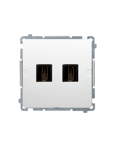 Gniazdo HDMI podwójne (moduł) biały KONTAKT SIMON BMGHDMI2.01/11