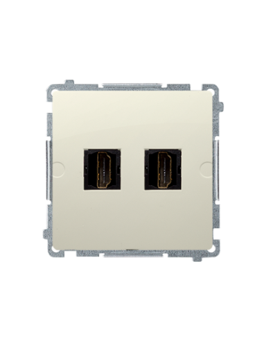 Gniazdo HDMI podwójne (moduł) beż KONTAKT SIMON BMGHDMI2.01/12