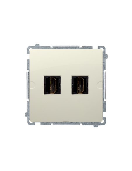 Gniazdo HDMI podwójne (moduł) beż KONTAKT SIMON BMGHDMI2.01/12