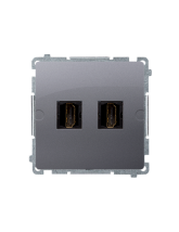 Gniazdo HDMI podwójne (moduł) stal inox KONTAKT SIMON BMGHDMI2.01/21