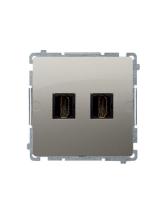 Gniazdo HDMI podwójne (moduł) satynowy KONTAKT SIMON BMGHDMI2.01/29