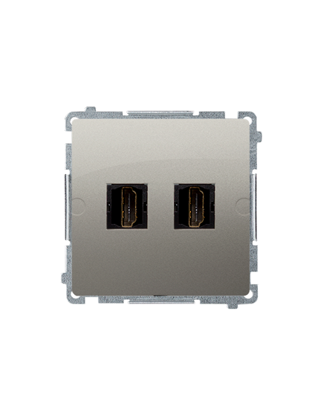 Gniazdo HDMI podwójne (moduł) satynowy KONTAKT SIMON BMGHDMI2.01/29
