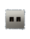 Gniazdo HDMI podwójne (moduł) satynowy KONTAKT SIMON BMGHDMI2.01/29